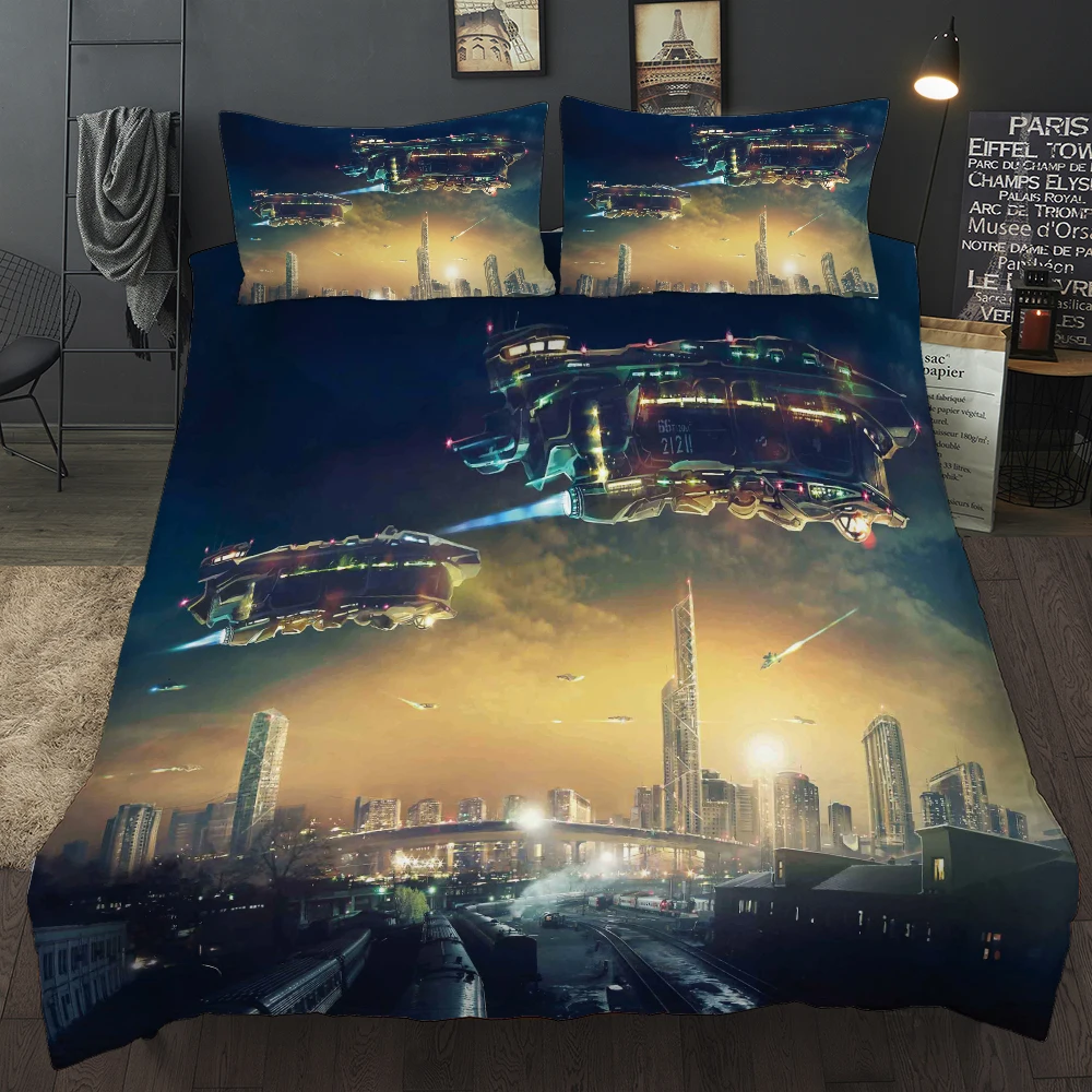 LOVINSUNSHINE постельные принадлежности Постельное белье пододеяльники King size 3d космический корабль дизайн одеяло постельные принадлежности наборы queen AB#72