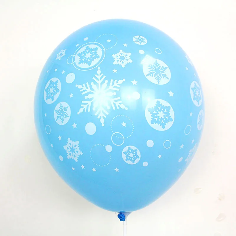 10pcs Christmas Latex Balloon Frozen Snowflake Clear Air Balloons Birthday Party Merry Decor Happy New Year Deco | Дом и сад