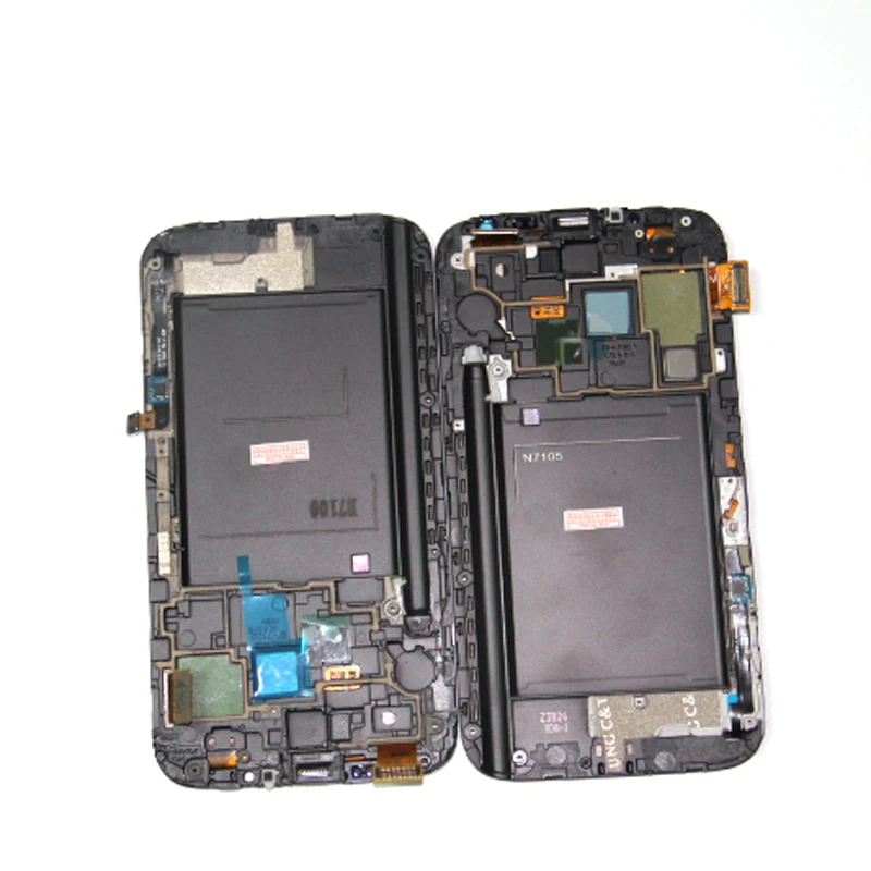 Для Samsung Galaxy Note 2 Note2 II N7100 N7105 ЖК дисплей дигитайзер сенсорный экран с рамкой