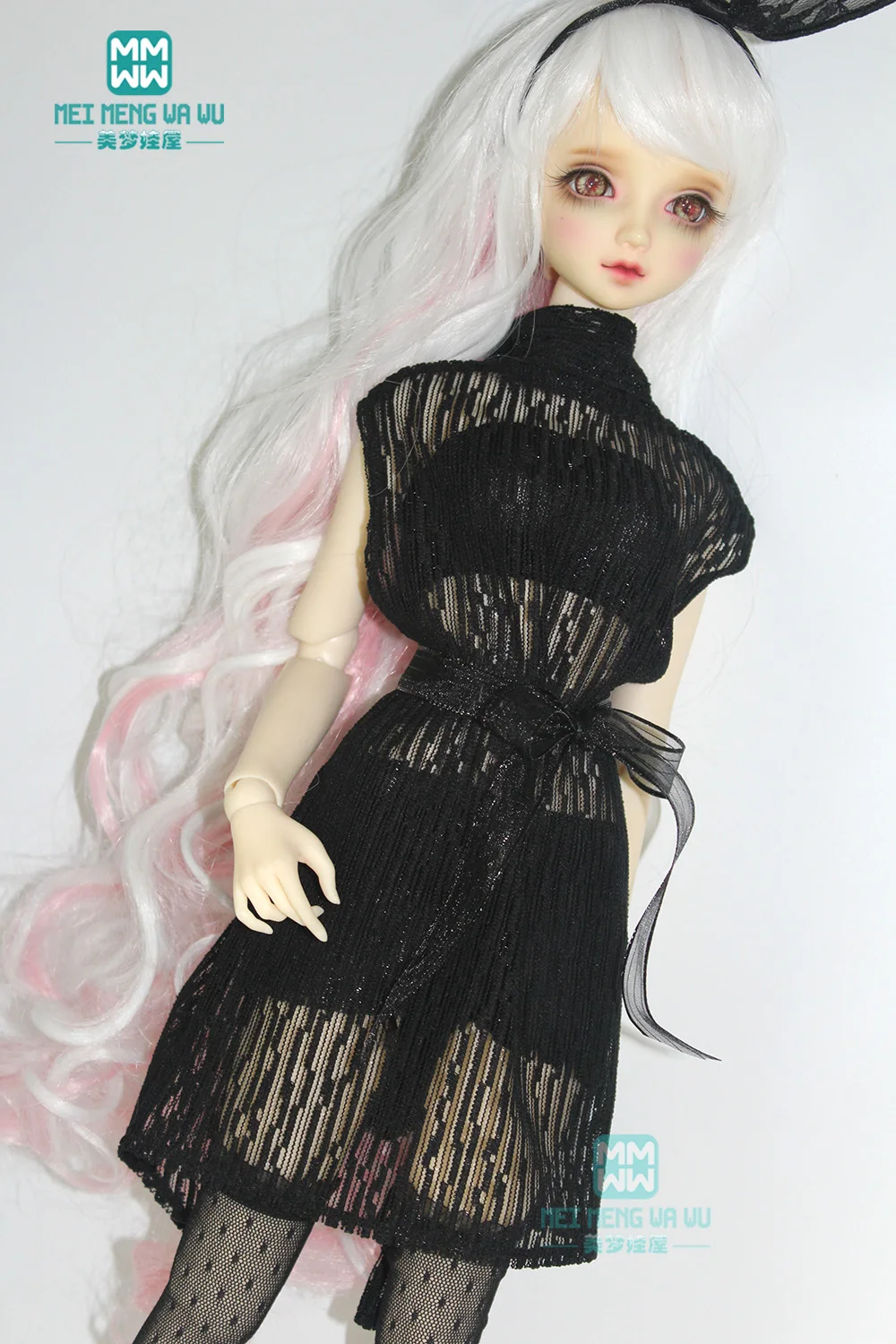 Аксессуары для шарнирной куклы Одежда 1/3 BJD SD Модный черный кардиган короткая
