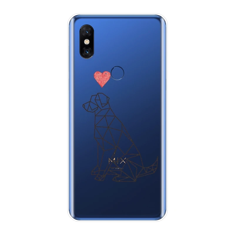 Задняя крышка для Xiaomi Mi Max Note 1 2 3 кошка собака лиса слон олень черный силиконовый