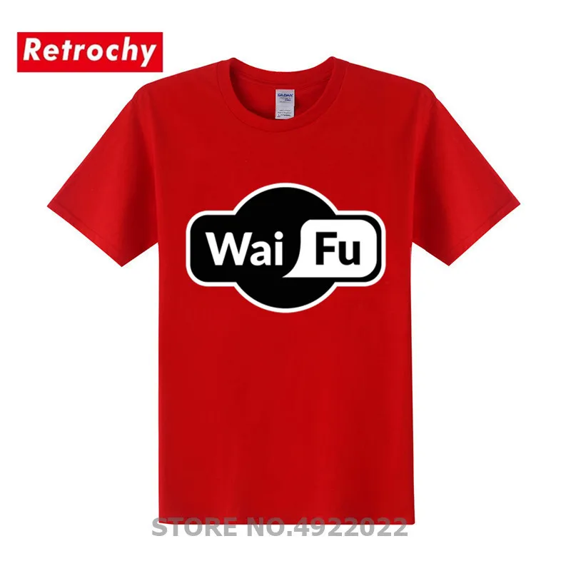 Футболка из материала Waifu Японский комикс черно белая футболка с логотипом