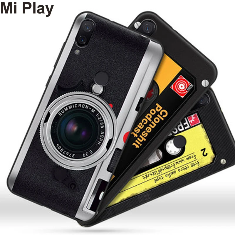 Силиконовый чехол для xiaomi mi Play мягкий в стиле ретро защитный Play|Бамперы| |