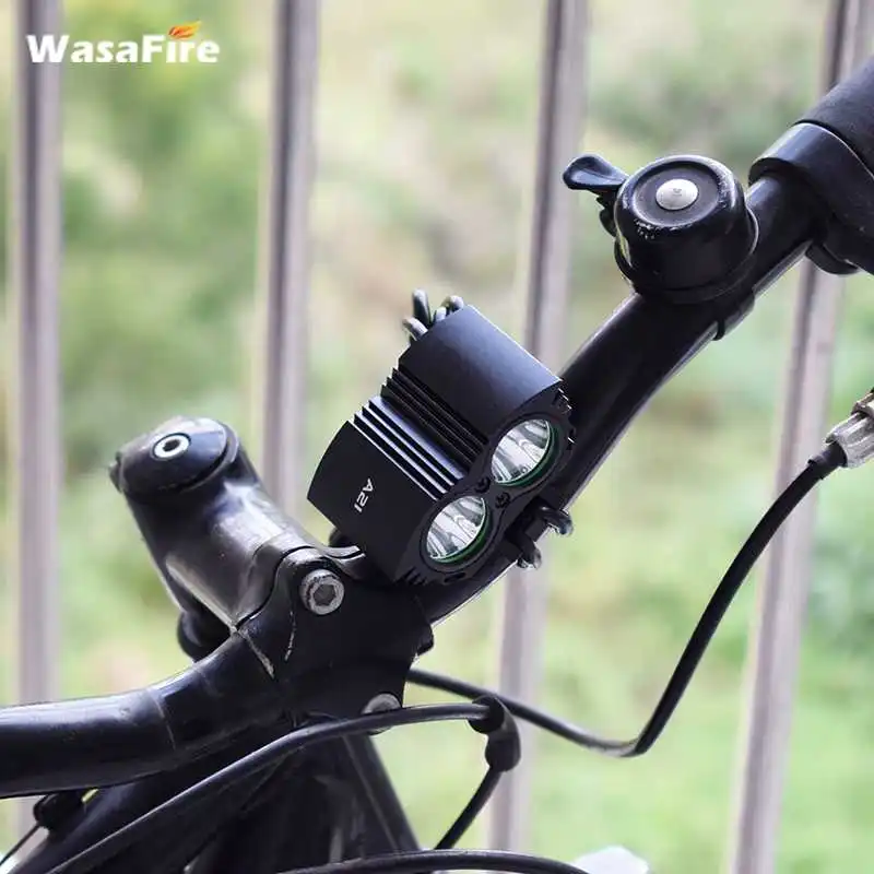 WasaFire 3600lm 2 * XM L T6 светодиодный велосипедный фонарь мотоцикл светильник налобный