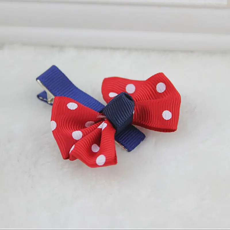 

1pc bibow dot children kids baby girls hair accessories clip hairpins barrettes headwear flower Retail Boutique