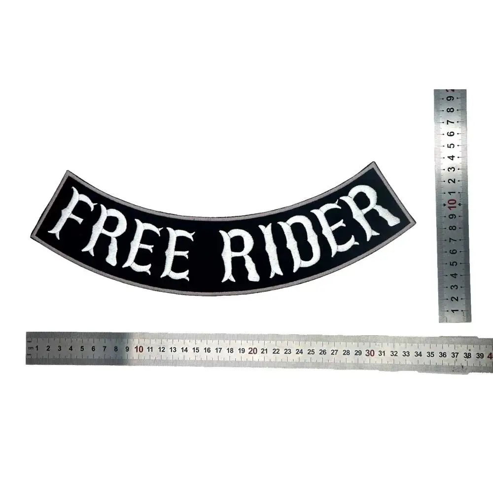 Независимый FREE RIDER рокер вышитые швейные этикетки Панк Байкер нашивки одежда наклейки Одежда Аксессуары значок - Цвет: full set 34 a2