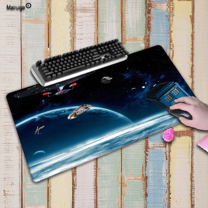 

Mairuige Doctor Who Speed Large Gaming Mouse Pad Gamer Locking Edge Mouse Keyboards Mat Big Desk Mousepad for CSGO Dota 2 LOL