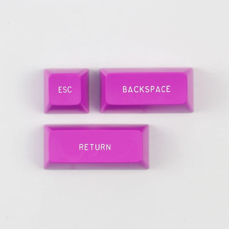 Purple keycaps SA профиль ESC Backspace введите игровые колпачки для ключей Фиолетовый Синий Цвет колпачки для вишневой механической клавиатуры 3 колпачки для ключей - Цвет: Purple keycaps
