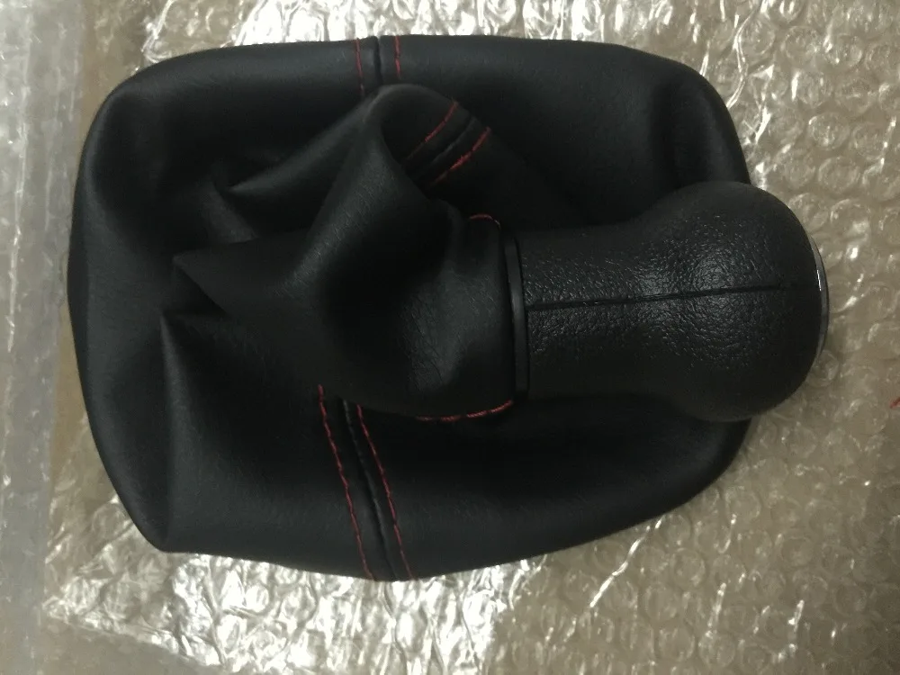 5 скоростей ручка переключения передач с кожаными сапогами чехлом GAITOR Boot красной