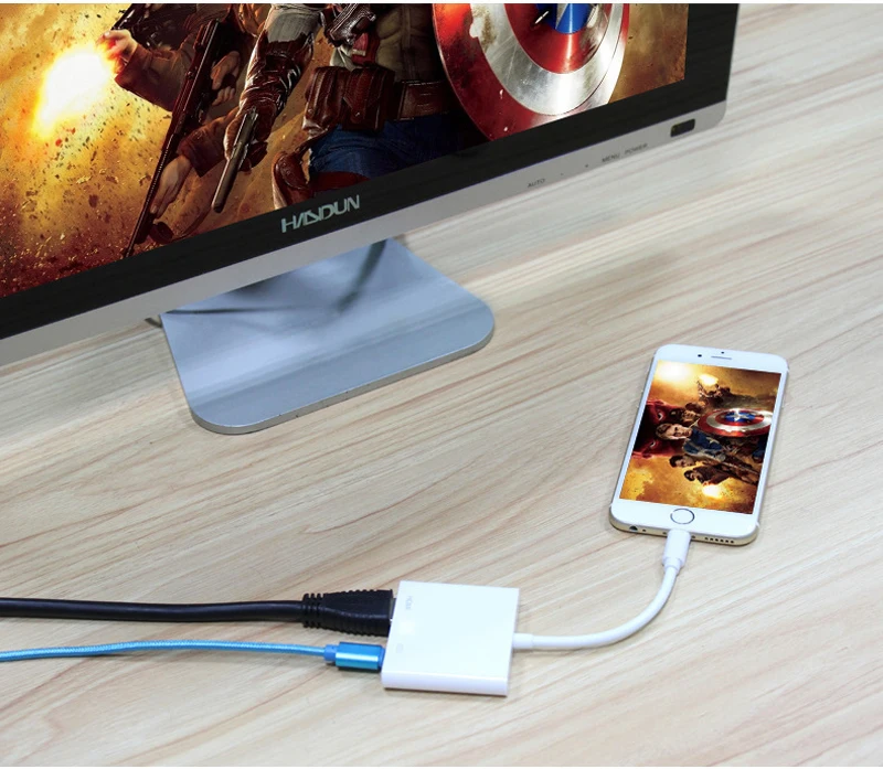 Для iPhone5 5S 6s 6splus 7 7plus 8 8s 8plus iphx iPad в HDMI HD кабель для подключения мобильного телефона