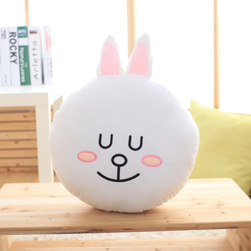 40 см/15,8 дюйма Kawaii коричневый медведь и кони подушка с кроликом Корейская мультяшная фигурка Подушка Детские игрушки - Цвет: Cony Rabbit Shy