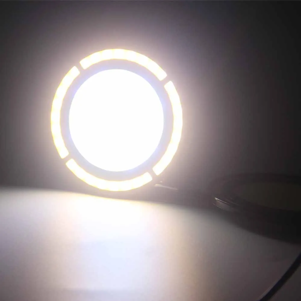 4 шт. 73 мм светодиодный COB DRL дневные ходовые огни DC12V внешний водонепроницаемый