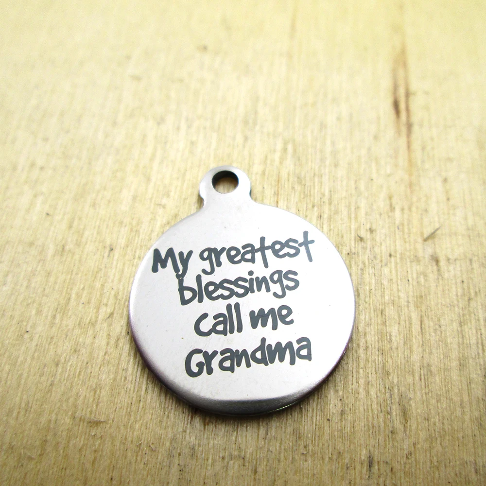 10 шт./партия my gerafesf blessings call me grandma подвески из нержавеющей стали лазерная