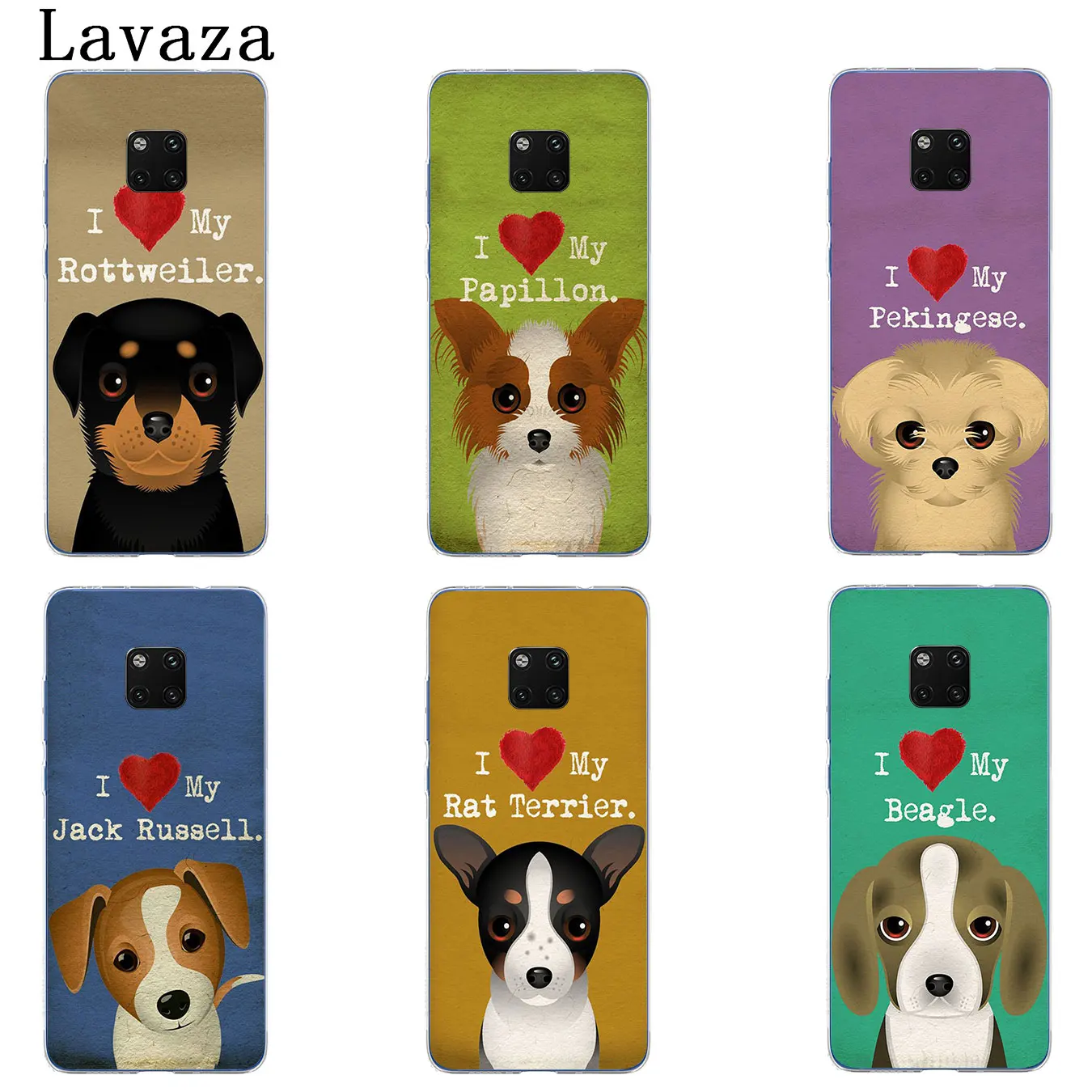 Lavaza I Love My собака Йоркширский терьер Papillon боксер чехол для телефона Huawei Mate 30 10 20 Pro