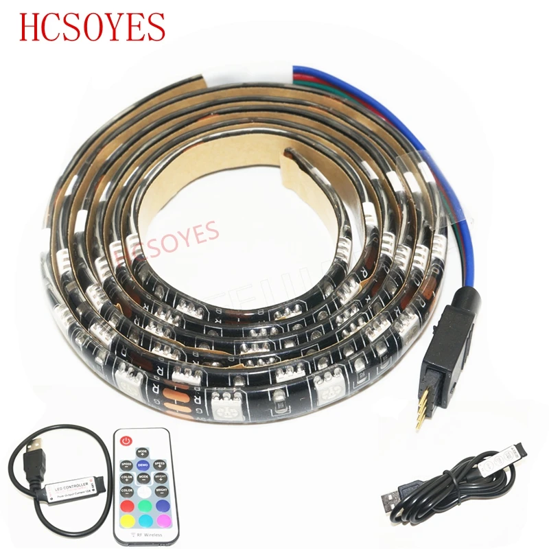 DC5V USB СВЕТОДИОДНЫЙ светильник 5050 RGB гибкий 1 м 2 ТВ фон ing светодиодный лента