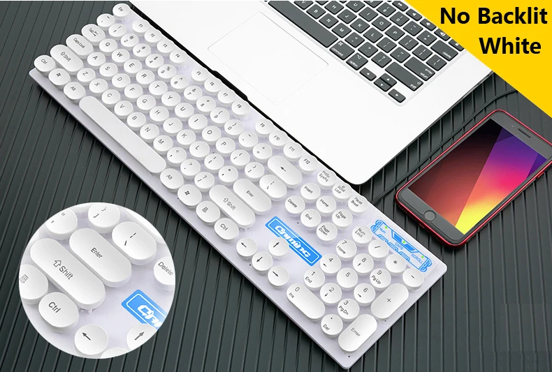 USB Проводная Ретро Паровая панк компьютерная клавиатура светодиодный с подсветкой игровая клавиатура для PC Gamer Mac Настольный Ноутбук эргономичный дизайн