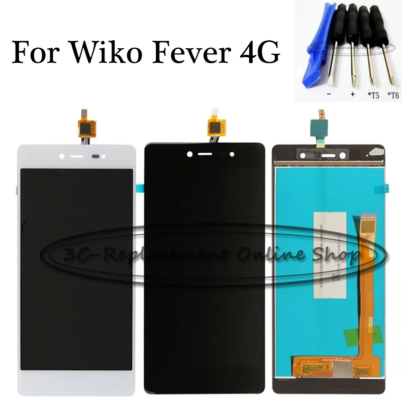 Новинка для Wiko Fever 4G ЖК дисплей + сенсорный экран 100% протестированный дигитайзер в