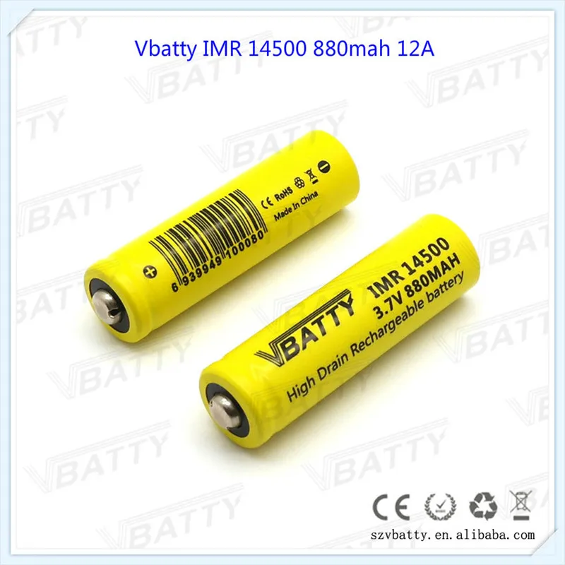 3 7 V 14500 светодиодный фонарик литиевая батарея 880mAh литий ионная аккумуляторная