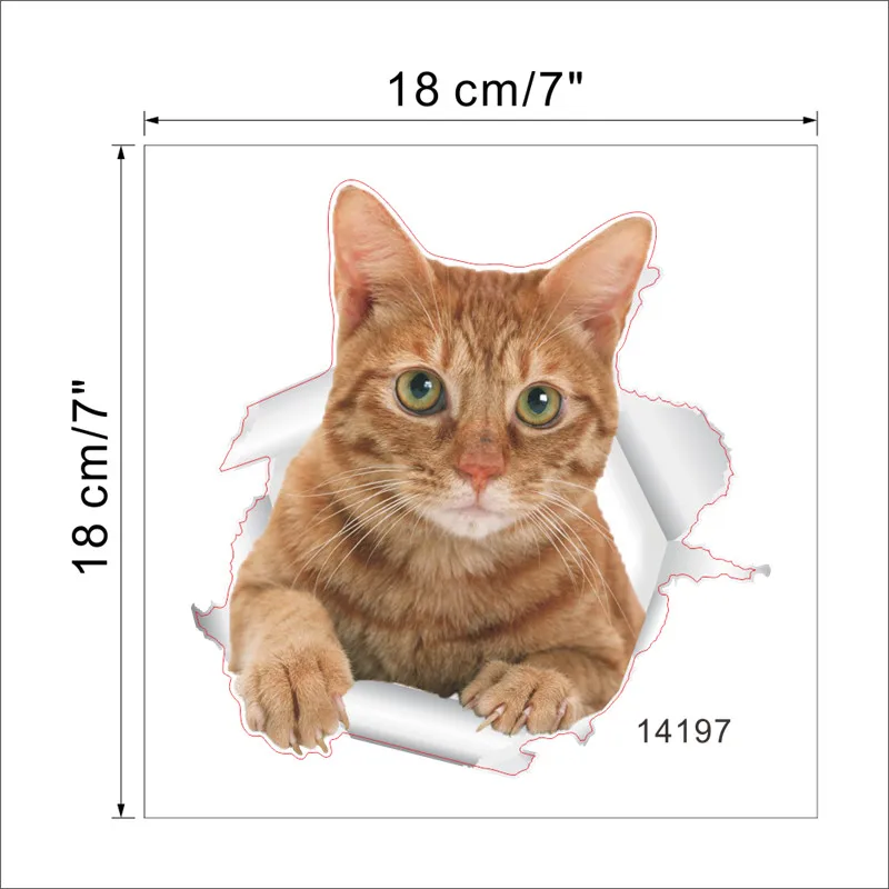 

3D наклейки на стену кот