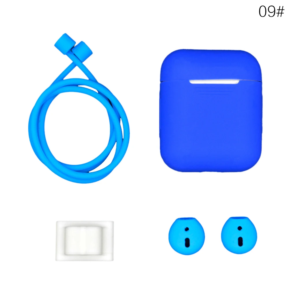 8 5 в 1 силиконовый чехол для Airpods для IPhone Bluetooth/беспроводные наушники защита от потери чехол Чехол для ушных крючков аксессуар 60 - Цвет: 8
