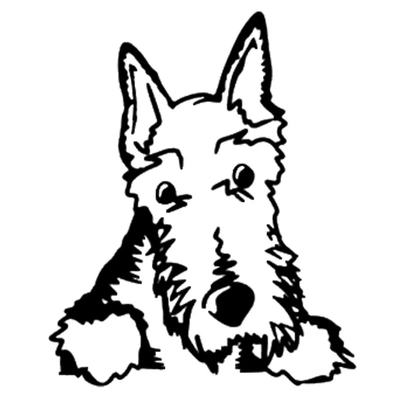 Автомобильный Стайлинг 10 7*13 2 см Schnauzer украшение для собаки виниловые наклейки и