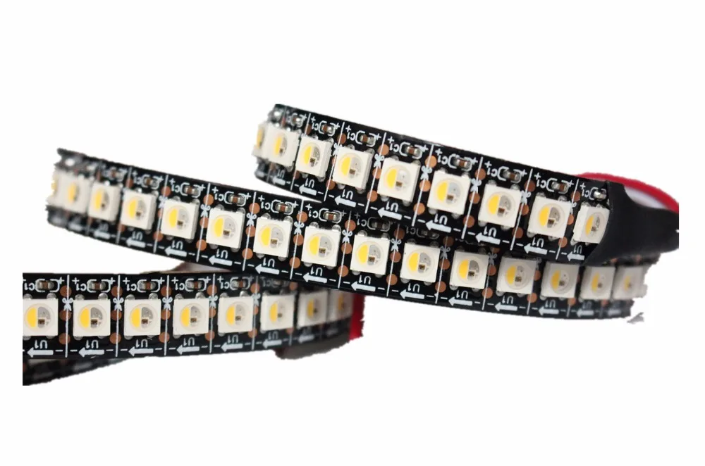 Светодиодная Пиксельная лента 5 в постоянного тока 1 м 5050SMD 144LED/M SK6812 IC 4 цвета в 1 чип RGBW или RGBWW индивидуально Адресуемая светодиодная Пиксельная лента IP20 без водонепроницаемости