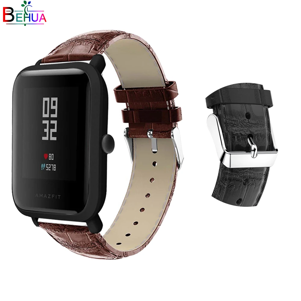 20 мм кожаный ремешок для Huami Amazfit Youth Bit Смарт часы замена усовершенствованные
