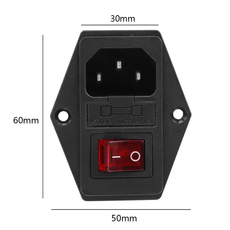 220V/110V 10A Питание переключатель переменного тока розетка выключатель с