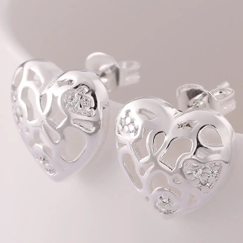 Сердце CE656 # стимпанк колошения Мода для женщин 2014 с серебряным покрытием