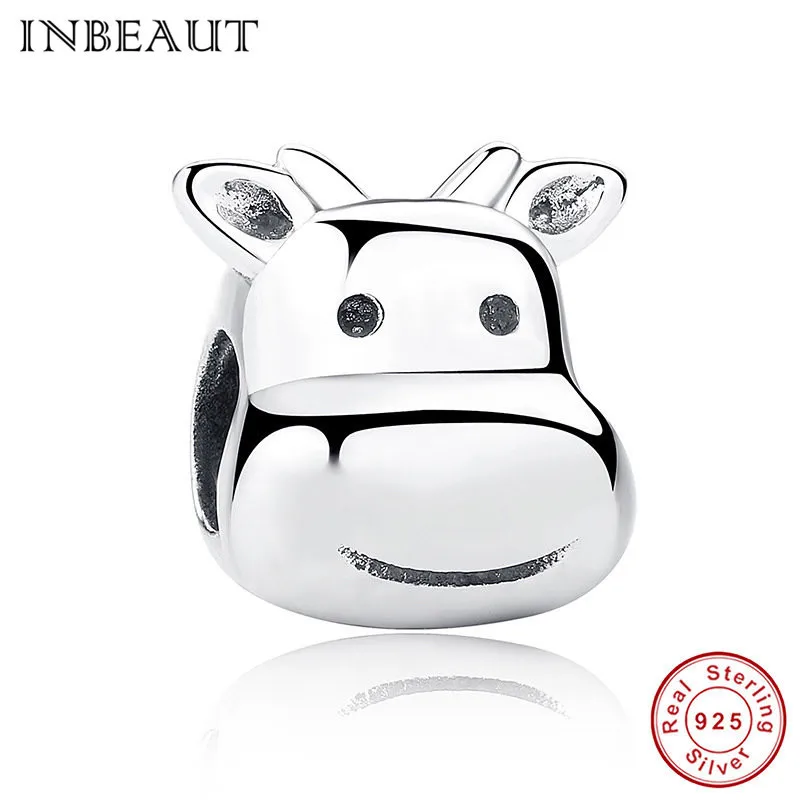 p197 INBEAUT, милый дизайн, цепочка, бусины, Настоящее 925 пробы, серебро, милый маленький кот, собака, щенок, шарм, Подходит для Пандора, браслет, женский подарок - Цвет: p197