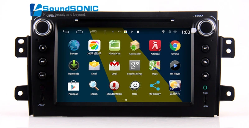 Android 4.4.4 для Suzuki SX4 Сенсорный экран стерео Радио DVD GPS навигации сидел Navi СМИ