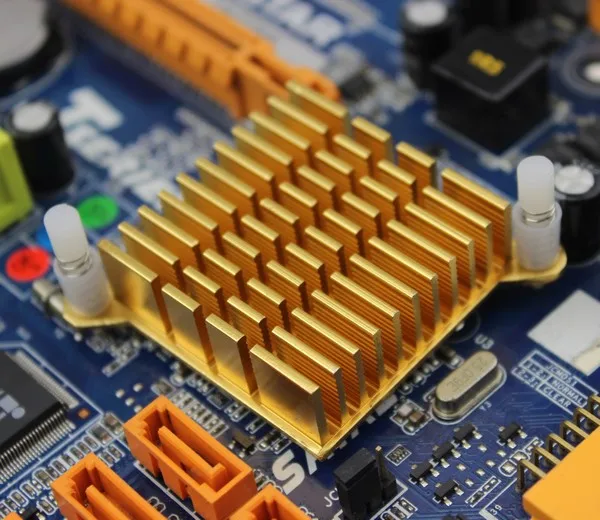 Алюминиевый Золотой теплоотвод 40x40x13 мм, 2 шт./лот, радиатор для электронных чипов, ЦП, GPU, VGA RAM, LED Радиатор