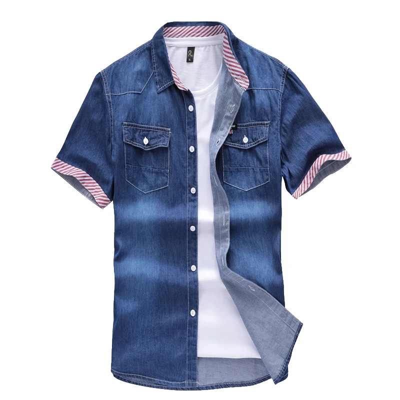 Мужские классические джинсы повседневные хлопковые рубашки с длинным рукавом