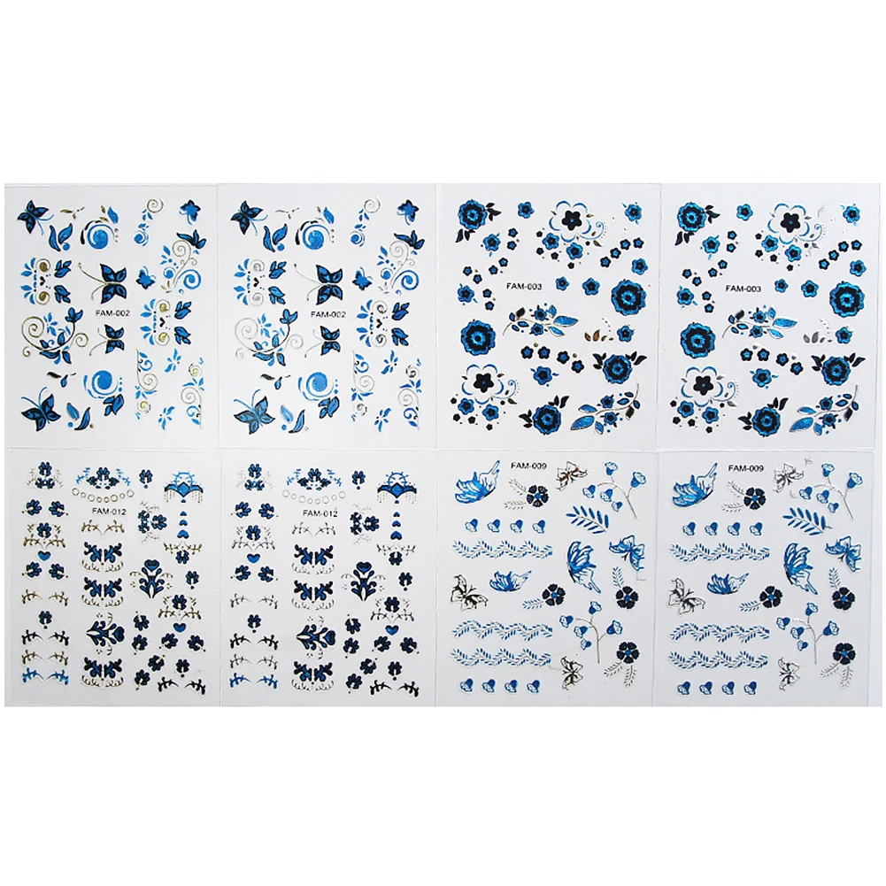 24 Sheets Fashion Nail Art Sticker 3D Flower Butterfly Plant Decal Manicure Accessories | Красота и здоровье