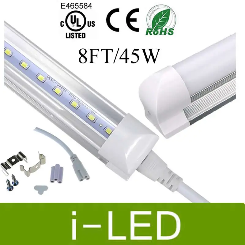 Светодиодные трубки 8ft 45W интегрированные T8 лампы SMD2835 4200lm высокая яркая