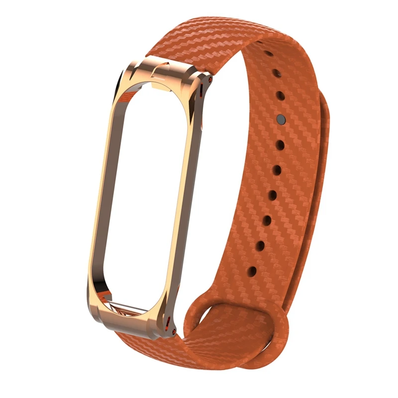 YUEDAER высокое качество Mi Band 4 ремешок из мягкого кремния и углеродного волокна для Xiaomi Mi Band 4 ремешок металлический корпус браслет Miband4 черный синий