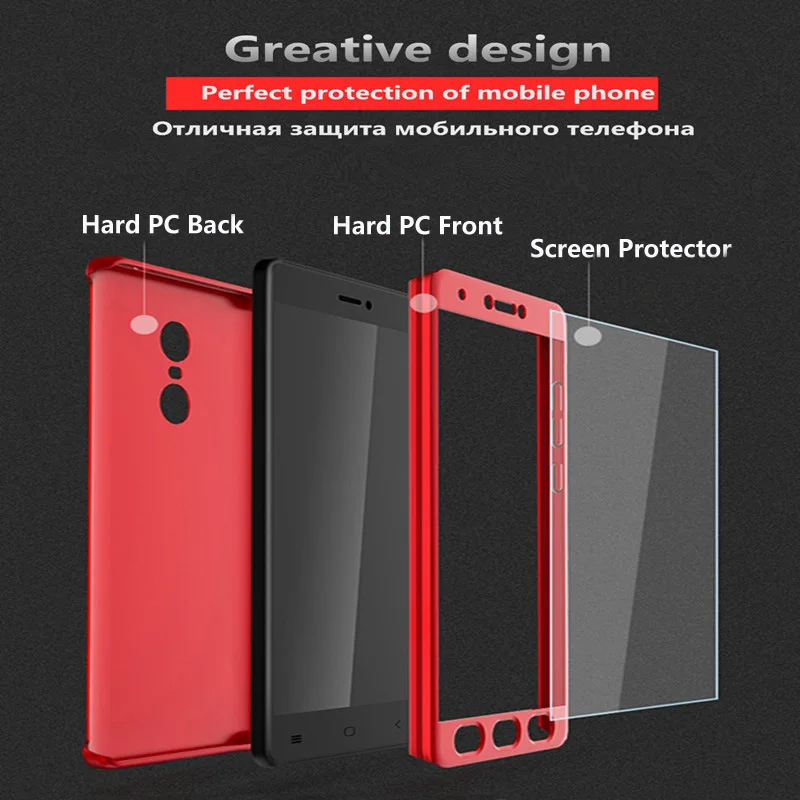 Чехол mousmi для Xiaomi Redmi 4x Note 4 Global чехол полностью защитный жесткий телефона на 360