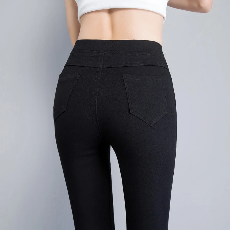 2021 летние брюки для девочек модные узкие женские с высокой талией Pantalon Slim Fit Spodnie