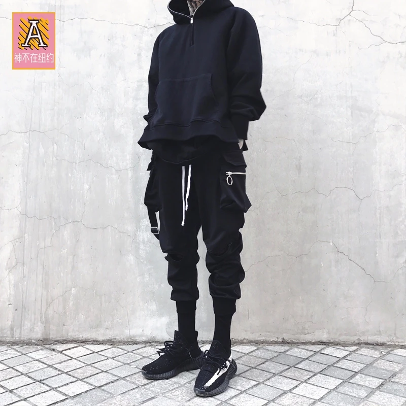 Новинка 2017 Свободные Комбинезоны с большими карманами для подростков на молнии