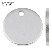 round stainless steel pendant necklace charm 50pcsbag 13x1mm new coin style pendants for jewelry making diy dog tags