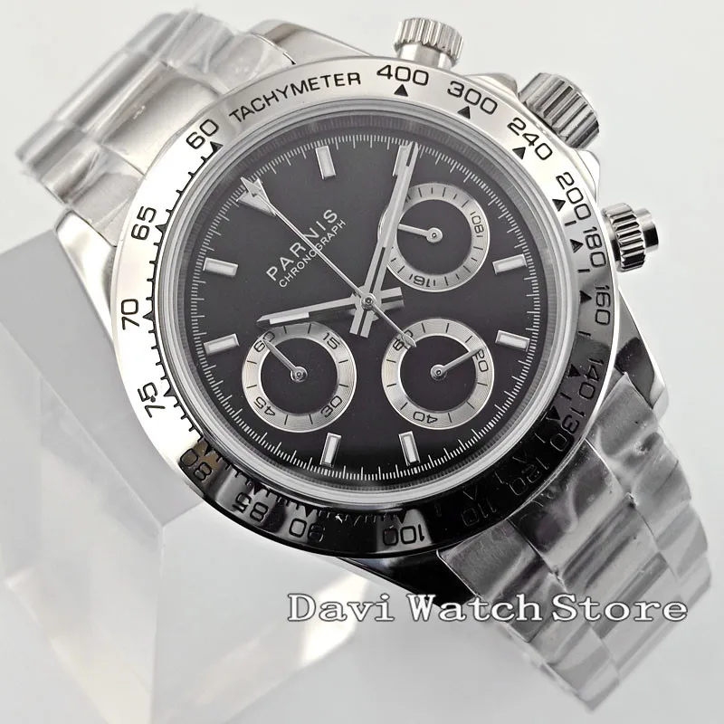 39mm Black Dial Stainless Steel Sliver Band Automatic Mens Watch 2690 | Наручные часы