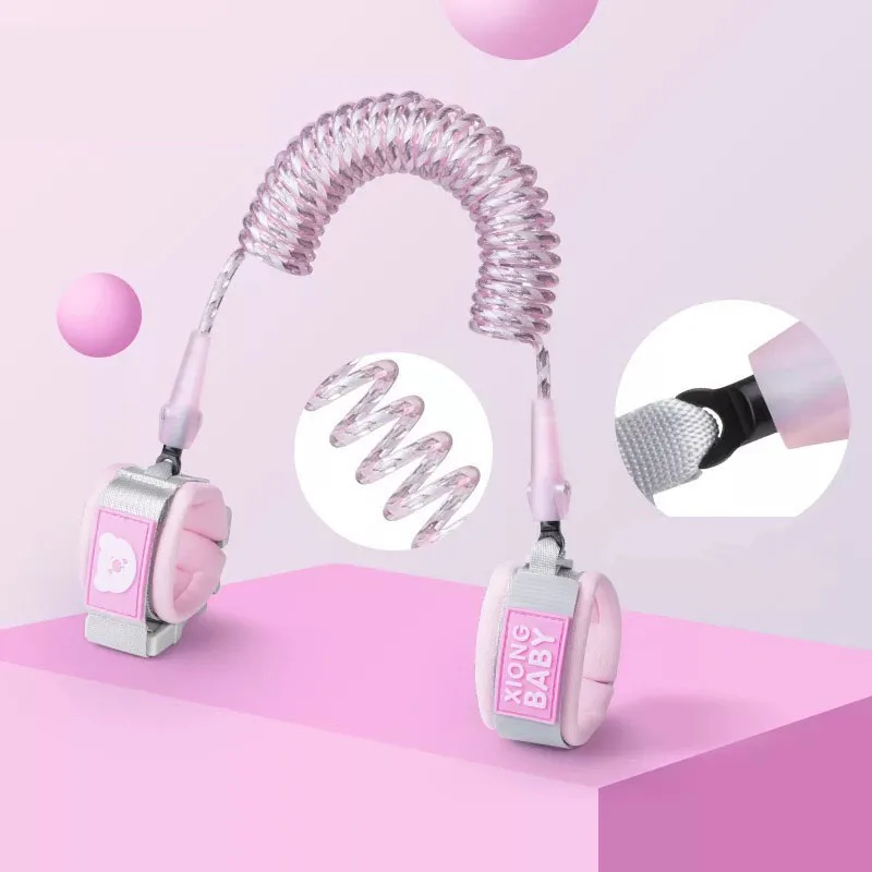 Pink Безопасный дорожный детский ремень безопасности/детский поводок анти-потеря соединитель на запястье ремень/повязка на запястье ребенка - Цвет: Pink
