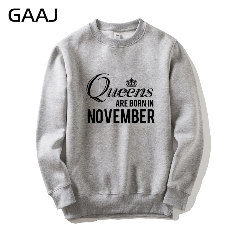 GAAJ &quotQueens рождаются в ноябре&quot Для мужчин женщин толстовки куртки для есть плюс