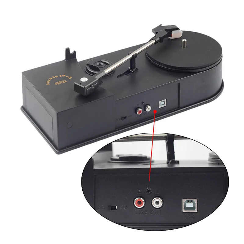 DOITOP 3/45PRM проигрыватель записи конвертер MP3 WAV CD плеер USB мини ретро фонограф старый
