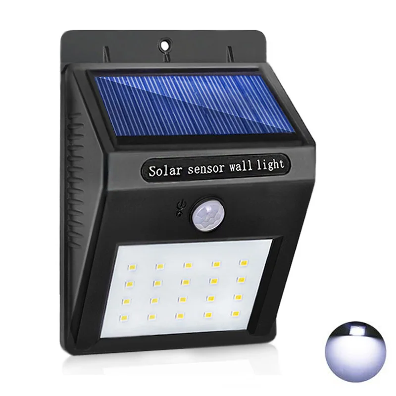 Светодиодный солнечный свет 20 светодиодный светильник Водонепроницаемый IP65