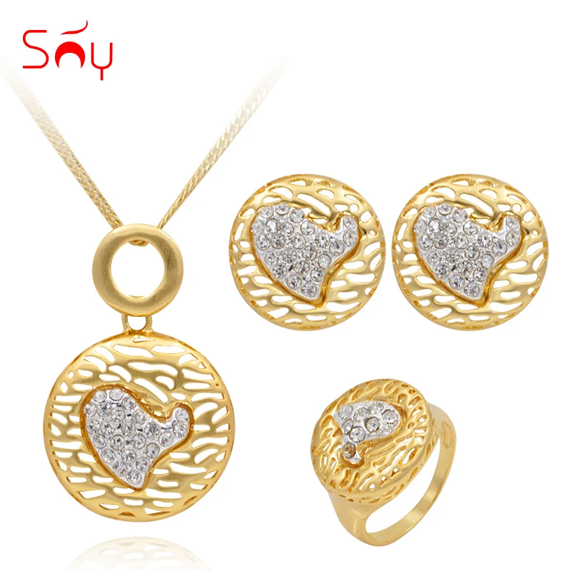 Sunny Jewelry свадебные комплекты ювелирных изделий из сплава с кубическим цирконием