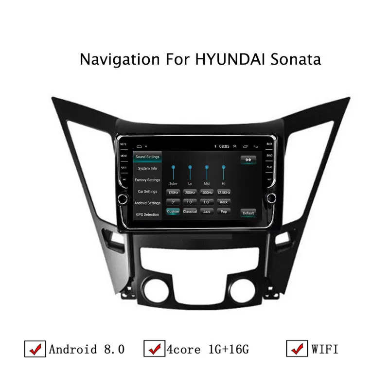 9 &quotAndroid 8 1 автомобильный gps навигатор для hyundai Sonata YF 2010 2015 Автомагнитола стерео