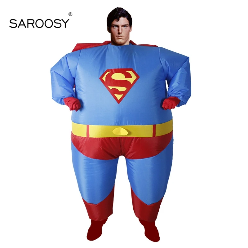 SAROOSY Новый Супермен надувные костюмы на Хэллоуин Карнавал вечерние супергерой