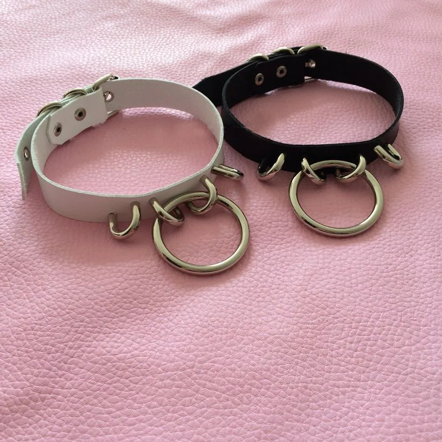 Милое кавайное панк 100% ручная работа D металлическая круглая пряжка кожаный