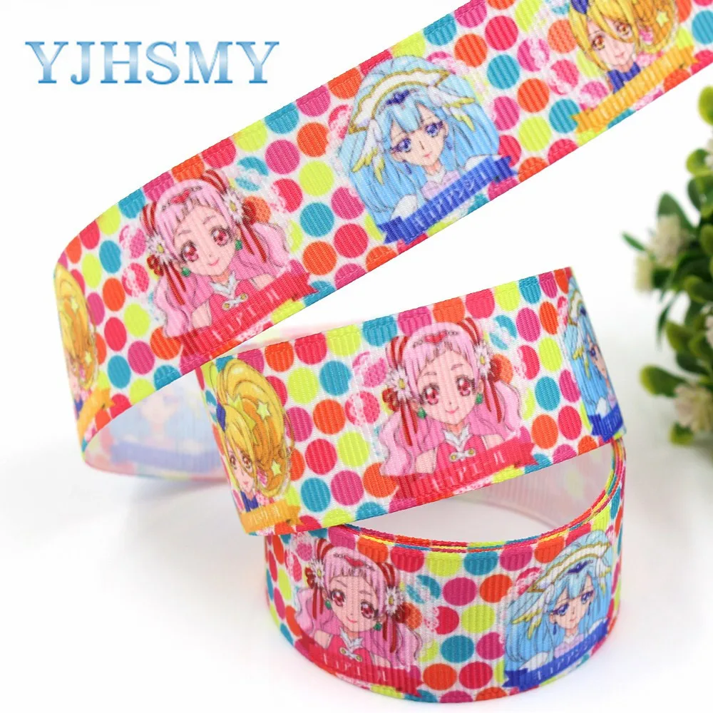 YJHSMY G-18419-1 25 мм 10 ярдов мультфильм термопечать ребристая лента сделай сам ручной